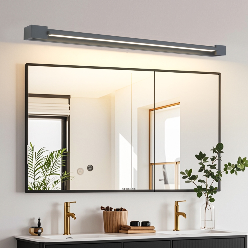 Brilagi - LED-підсвічування дзеркала для ванної кімнати AQUA LINE LED/24 Вт/230 В 90 см IP44 антрацит CRI 90