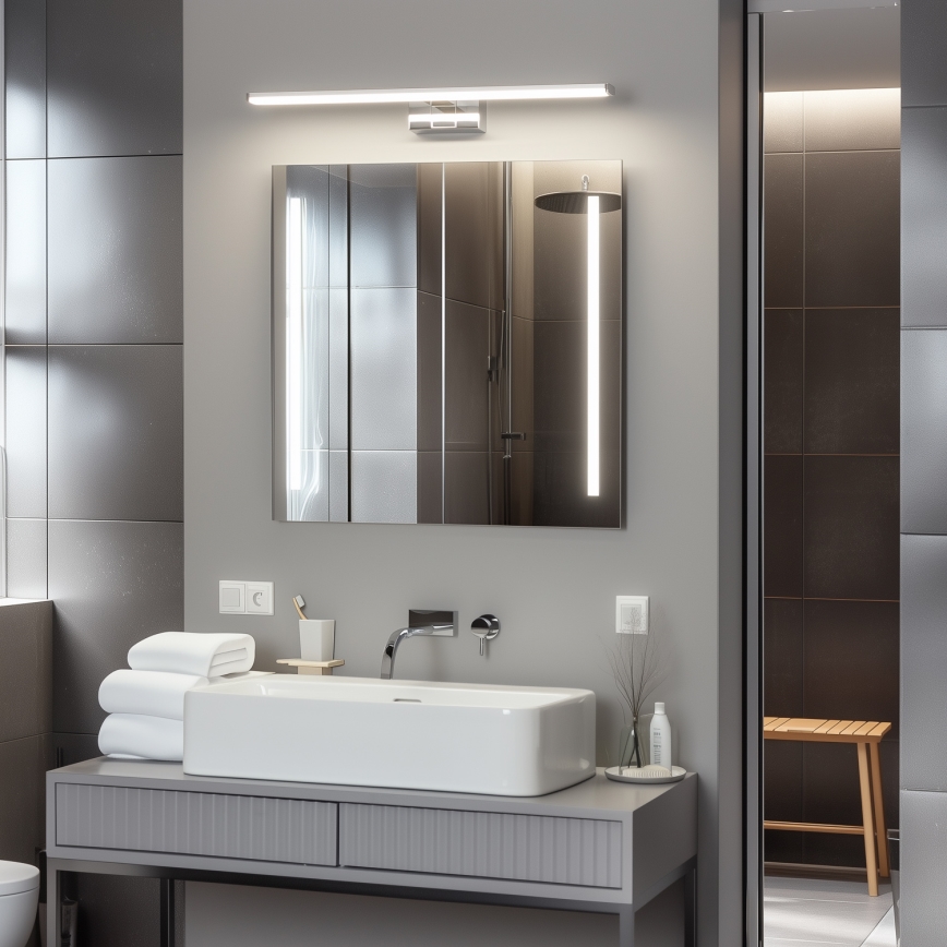 Brilagi - LED-освітлення дзеркала для ванної 3-в-1 VESTRA LED/12Вт/230В 60 см IP44 блискучий хром