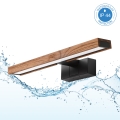 Brilagi - LED-освітлення дзеркала для ванної кімнати WOODY MIRROR 3-в-1 LED/8 Вт/230 В 40 см IP44 чорний/дуб