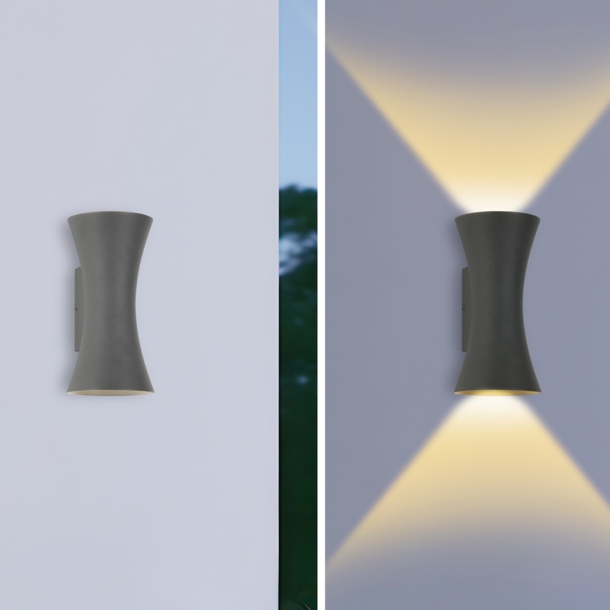 Brilagi - LED Outdoor Wall Light BICON LED/10W/230V Anthracite IP44