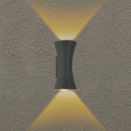 Brilagi - LED Outdoor Wall Light BICON LED/10W/230V Anthracite IP44