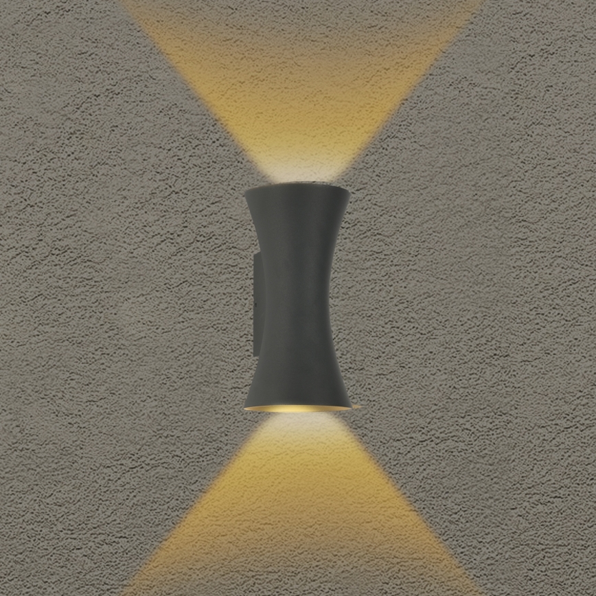 Brilagi - LED Outdoor Wall Light BICON LED/10W/230V Anthracite IP44