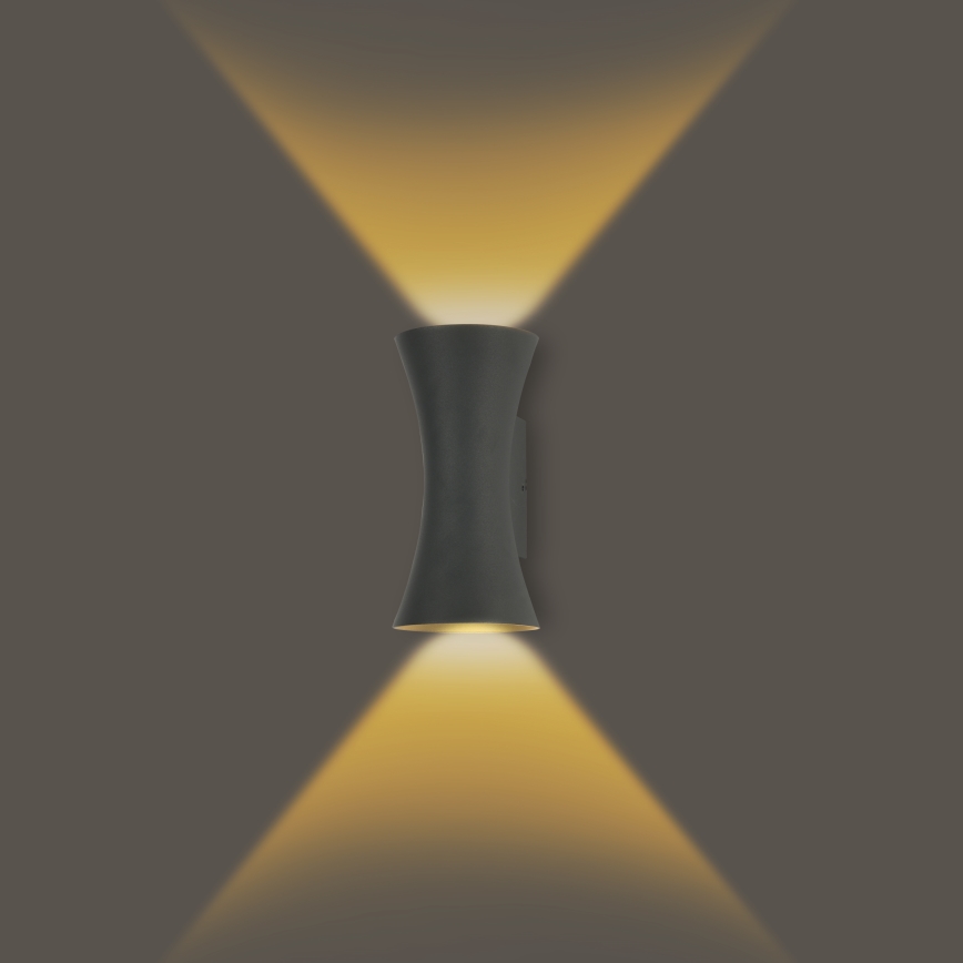 Brilagi - LED Outdoor Wall Light BICON LED/10W/230V Anthracite IP44