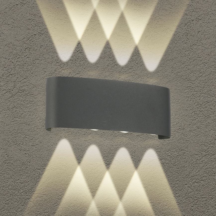 Brilagi - LED Outdoor Wall Light FLAREBOX LED/8W/230V Anthracite IP65