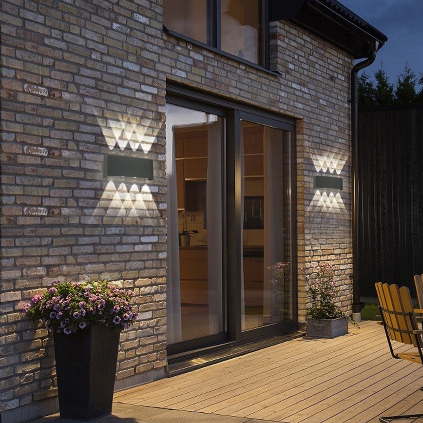 Brilagi - LED Outdoor Wall Light FLAREBOX LED/8W/230V Anthracite IP65
