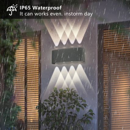 Brilagi - LED Outdoor Wall Light FLAREBOX LED/8W/230V Anthracite IP65