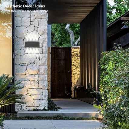 Brilagi - LED Outdoor Wall Light FLAREBOX LED/8W/230V Anthracite IP65