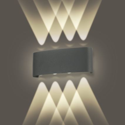 Brilagi - LED Outdoor Wall Light FLAREBOX LED/8W/230V Anthracite IP65