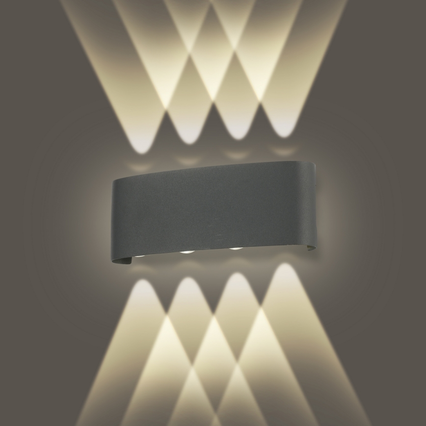 Brilagi - LED Outdoor Wall Light FLAREBOX LED/8W/230V Anthracite IP65