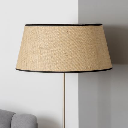 Brilagi - LED підлогова лампа CERIA 1x E27/40 Вт/230 В, діаметр 50 см, бежевий/матовий хром