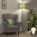 BRILAGI - LED підлогова лампа CERIA 1xE27/20 Вт/230 В, діам. 45 см, зелена/золота