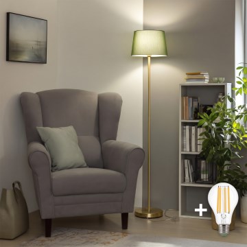 BRILAGI - LED підлогова лампа CERIA 1xE27/20W/230V діам. 30 см зелена/золота