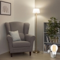 BRILAGI - LED підлогова лампа CERIA 1xE27/20W/230V діаметр 30 см біла/золота