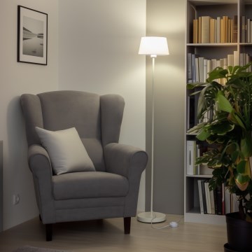 Brilagi - LED підлогова лампа CERIA 1xE27/40W/230V діам. 25 см біла