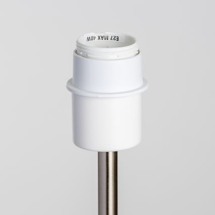 Brilagi - LED підлогова лампа CERIA 1xE27/40W/230V діаметр 30 см біла/матовий хром