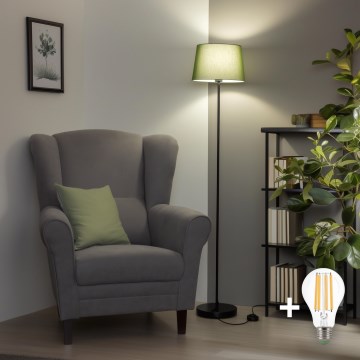 Brilagi - LED підлогова лампа CERIA 1xE27/40W/230V діаметр 30 см зелена/чорна