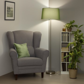 Brilagi - LED-підлогова лампа CERIA 1xE27/40W/230V, діаметр 45 см, зелена/матовий хром