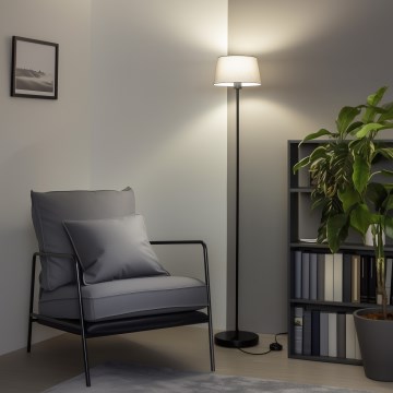 Brilagi - LED підлогова лампа CERIA 1xE27/40W/230V Ø 25 см сірий/чорний