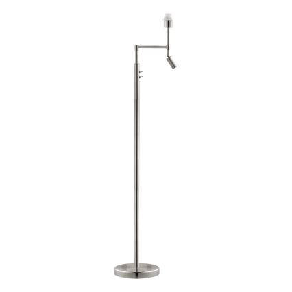 BRILAGI - LED підлогова лампа CERIA 1xE27/60W/230V + LED/2,1W діам. 45 см матовий хром/чорний