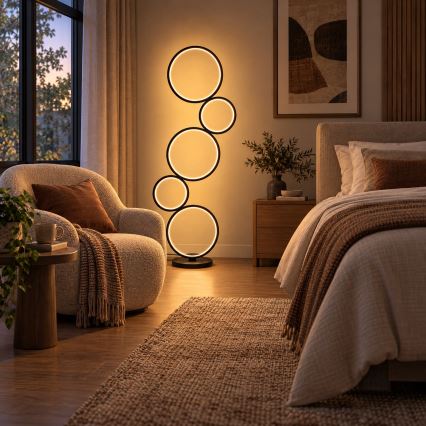 BRILAGI - LED-підлогова лампа ECHO LED/36 Вт/230 В 4000 К 110 см чорна