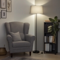 Brilagi - LED підлоговий світильник CERIA 1xE27/40W/230V діам. 45 см сірий/чорний