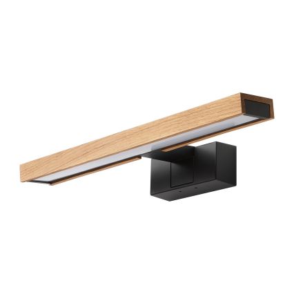 Brilagi - LED-підсвітка дзеркала для ванної 3-в-1 WOODY MIRROR LED/8W/230V IP44 чорний/дуб