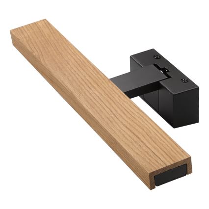 Brilagi - LED-підсвітка дзеркала для ванної 3-в-1 WOODY MIRROR LED/8W/230V IP44 чорний/дуб