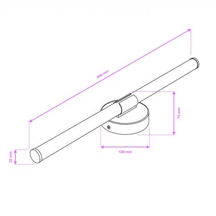 Brilagi - LED-підсвітка для дзеркала у ванній кімнаті LARA LED/10W/230V 60 cm IP44 золота