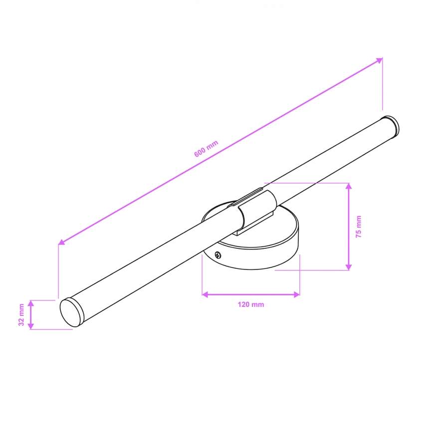 Brilagi - LED-підсвітка для дзеркала у ванній кімнаті LARA LED/10W/230V 60 cm IP44 золота