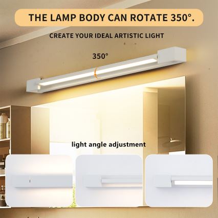 Brilagi - LED-підсвітка дзеркала для ванної кімнати AQUA LINE LED/18W/230V 60 см IP44 біла CRI 90