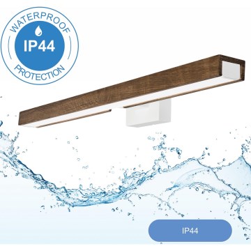 Brilagi - LED Підсвітка для дзеркала для ванної WOODY MIRROR LED/12W/230V 60 см IP44 дуб волоський горіх/білий