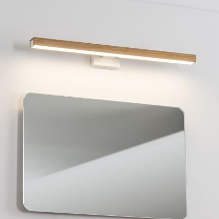 Brilagi - LED Підсвітка для дзеркала для ванної WOODY MIRROR LED/12W/230V 60 см IP44 дуб/білий
