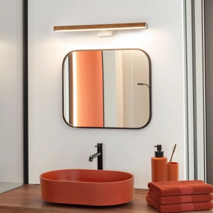 Brilagi - LED Підсвітка для дзеркала для ванної WOODY MIRROR LED/12W/230V 60 см IP44 дуб вишня/білий