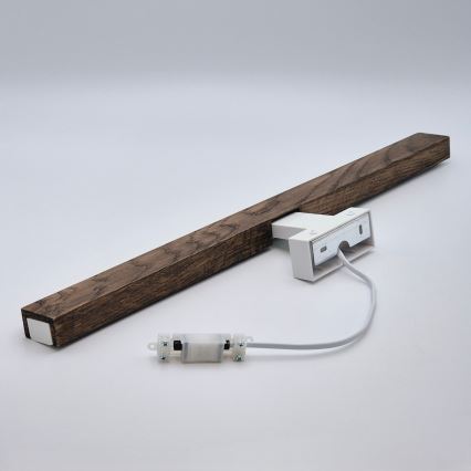 Brilagi - LED Підсвітка для дзеркала для ванної WOODY MIRROR LED/12W/230V 60 см IP44 дуб волоський горіх/білий