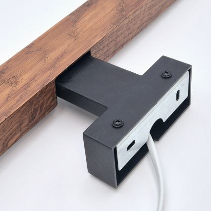 Brilagi - LED Підсвітка для дзеркала для ванної WOODY MIRROR LED/12W/230V 60 см IP44 дуб вишня/чорний