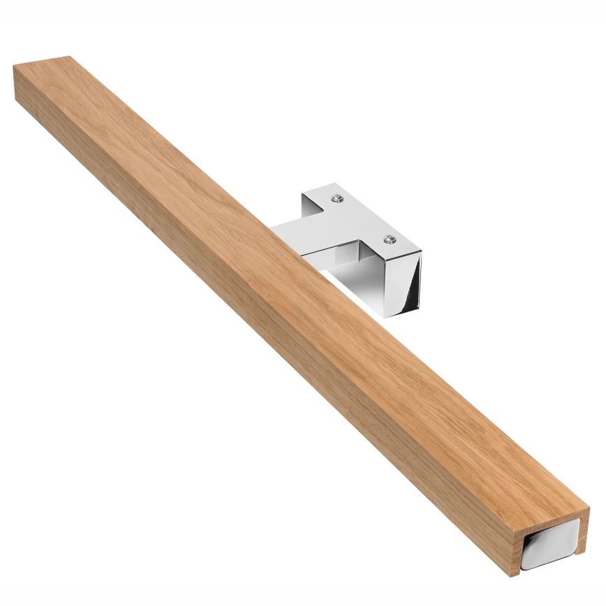 Brilagi - LED Підсвітка для дзеркала для ванної WOODY MIRROR LED/12W/230V 60 см IP44 дуб/глянцевий хром