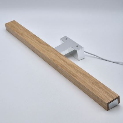 Brilagi - LED Підсвітка для дзеркала для ванної WOODY MIRROR LED/12W/230V 60 см IP44 дуб/глянцевий хром
