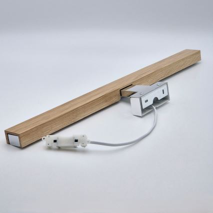 Brilagi - LED Підсвітка для дзеркала для ванної WOODY MIRROR LED/12W/230V 60 см IP44 дуб/глянцевий хром