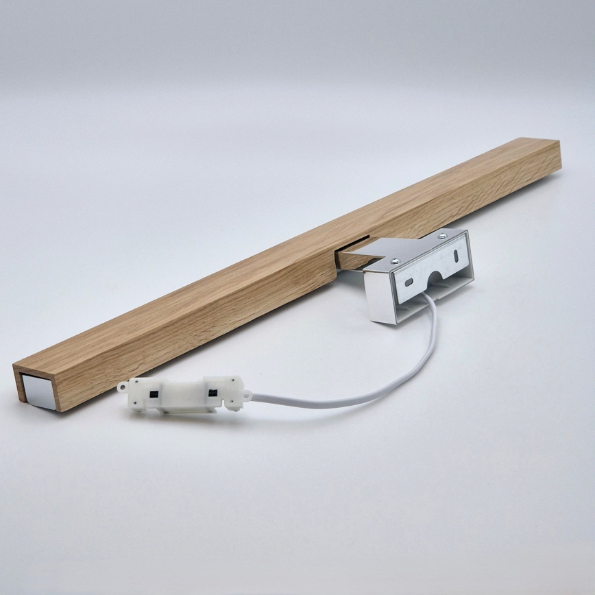 Brilagi - LED Підсвітка для дзеркала для ванної WOODY MIRROR LED/12W/230V 60 см IP44 дуб/глянцевий хром