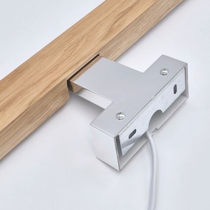 Brilagi - LED Підсвітка для дзеркала для ванної WOODY MIRROR LED/12W/230V 60 см IP44 дуб/глянцевий хром