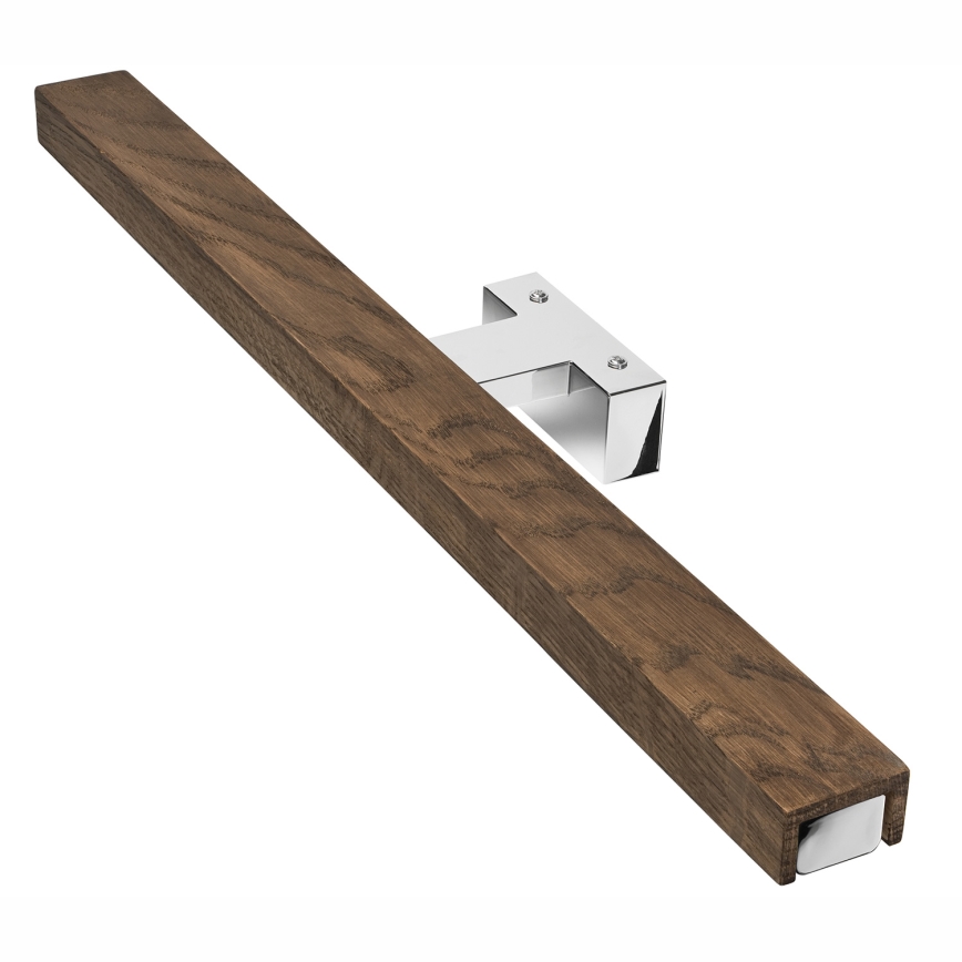 Brilagi - LED Підсвітка для дзеркала для ванної WOODY MIRROR LED/12W/230V 60 см IP44 дуб волоський горіх/глянцевий хром