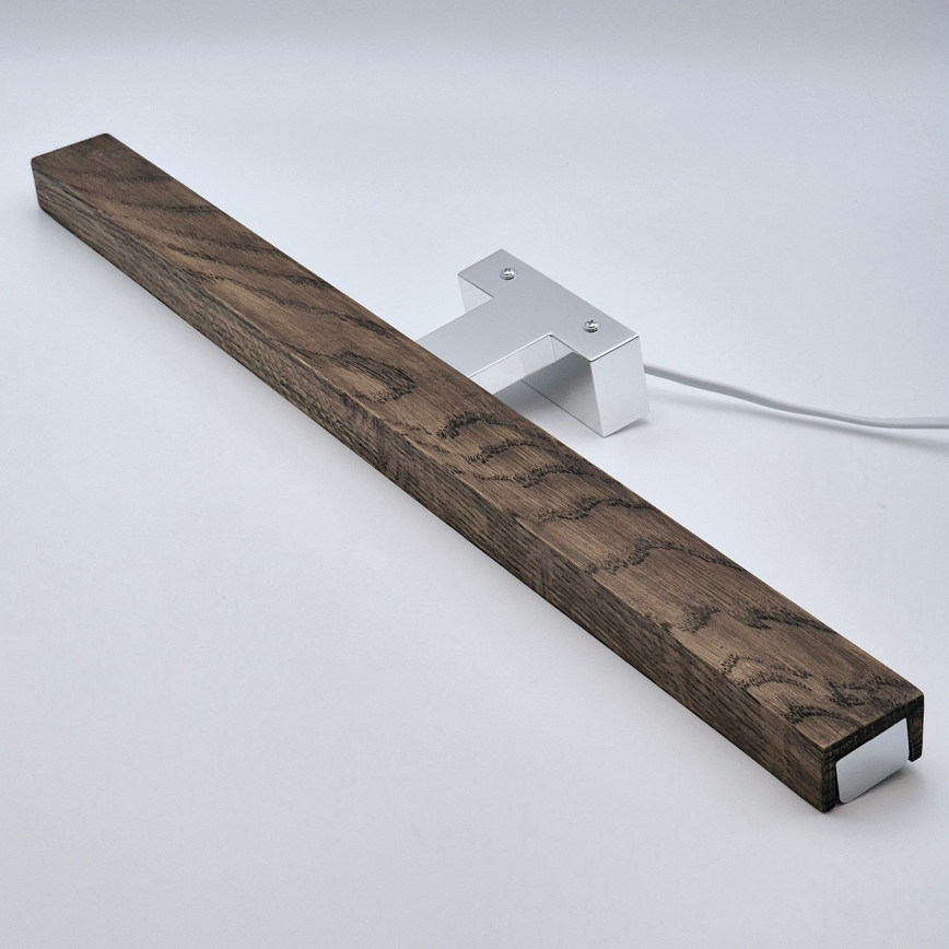 Brilagi - LED Підсвітка для дзеркала для ванної WOODY MIRROR LED/12W/230V 60 см IP44 дуб волоський горіх/глянцевий хром