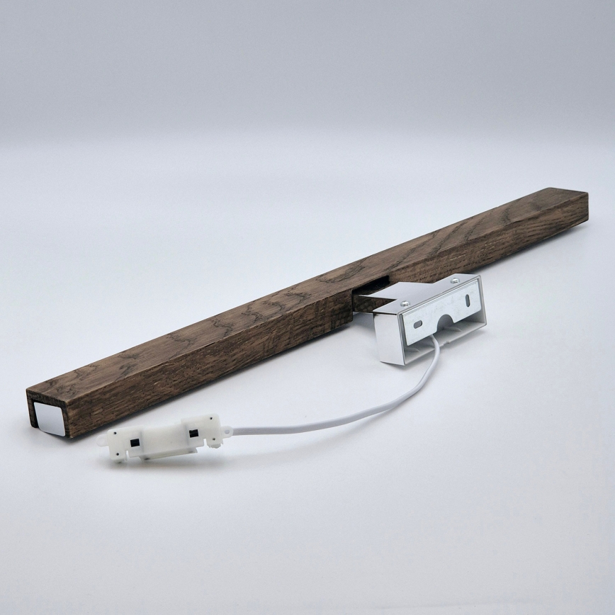 Brilagi - LED Підсвітка для дзеркала для ванної WOODY MIRROR LED/12W/230V 60 см IP44 дуб волоський горіх/глянцевий хром