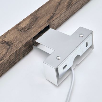 Brilagi - LED Підсвітка для дзеркала для ванної WOODY MIRROR LED/12W/230V 60 см IP44 дуб волоський горіх/глянцевий хром