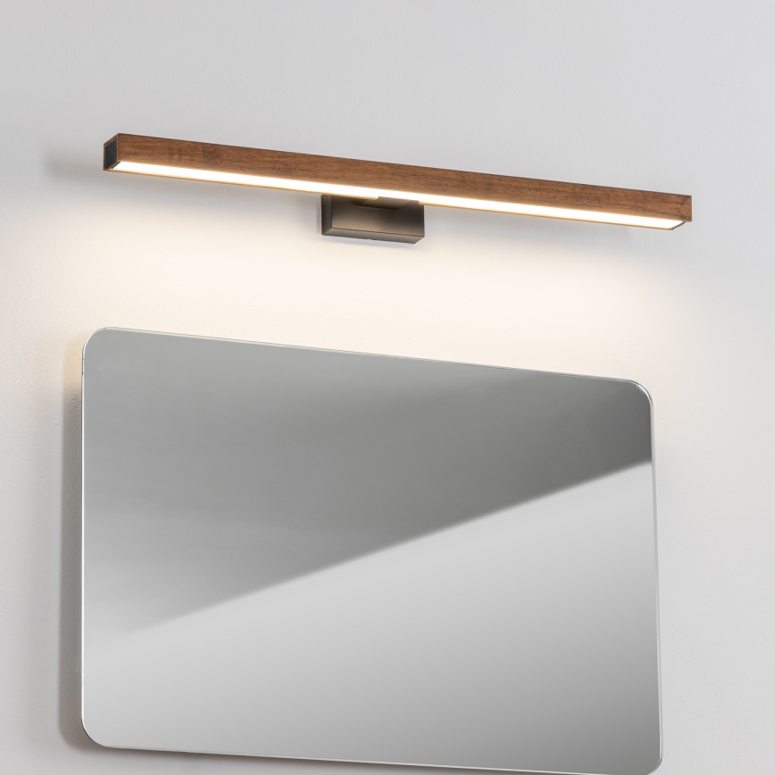 Brilagi - LED Підсвітка для дзеркала для ванної WOODY MIRROR LED/12W/230V 60 см IP44 дуб вишня/чорний