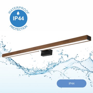 Brilagi - LED Підсвітка для дзеркала для ванної WOODY MIRROR LED/15W/230V 90 см IP44 дуб вишня/чорний