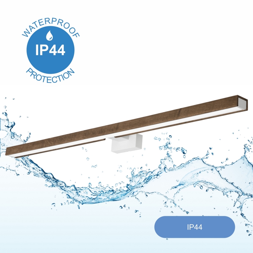 Brilagi - LED Підсвітка для дзеркала для ванної WOODY MIRROR LED/15W/230V 90 см IP44 дуб волоський горіх/білий