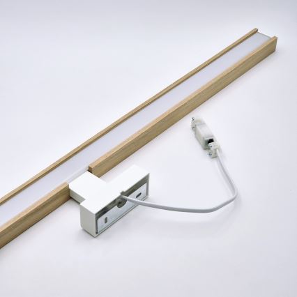 Brilagi - LED Підсвітка для дзеркала для ванної WOODY MIRROR LED/15W/230V 90 см IP44 дуб/білий