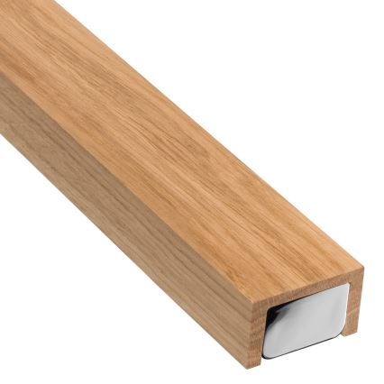 Brilagi - LED Підсвітка для дзеркала для ванної WOODY MIRROR LED/15W/230V 90 см IP44 дуб/глянцевий хром