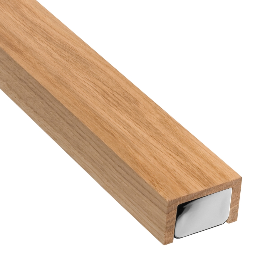 Brilagi - LED Підсвітка для дзеркала для ванної WOODY MIRROR LED/15W/230V 90 см IP44 дуб/глянцевий хром